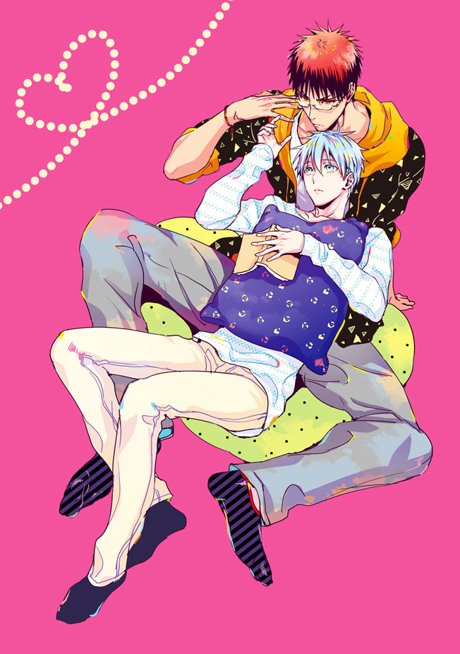 kuroko tetsuya and kagami taiga (kuroko no basuke) drawn by tori_otoko_no_kyoufu