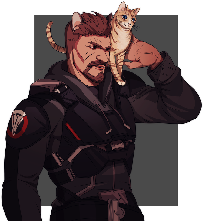 reaper and blackwatch reyes (overwatch and 1 more) drawn by nez
