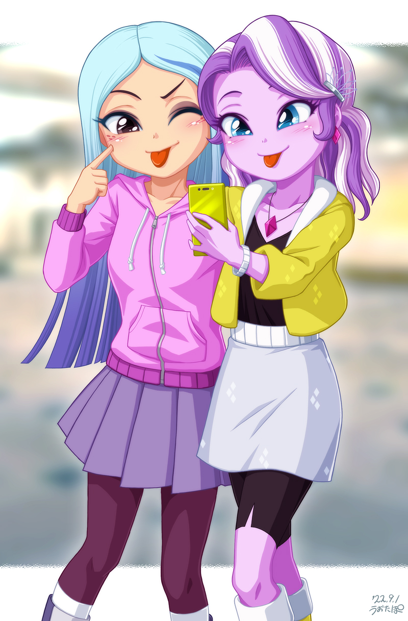 andrea davenport and diamond tiara (my little pony and 3 more) drawn by uotapo