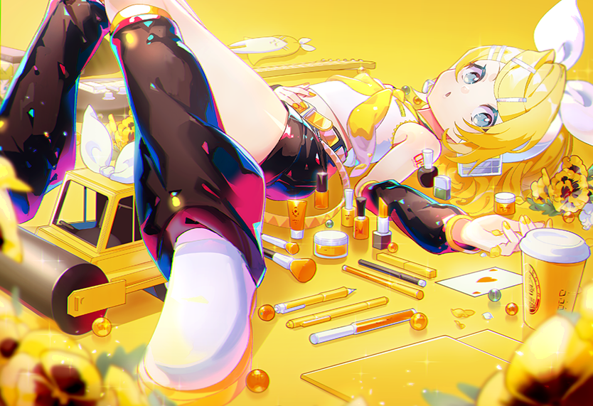 kagamine rin and rin no youchuu (vocaloid) drawn by sawashi_(ur-sawasi)