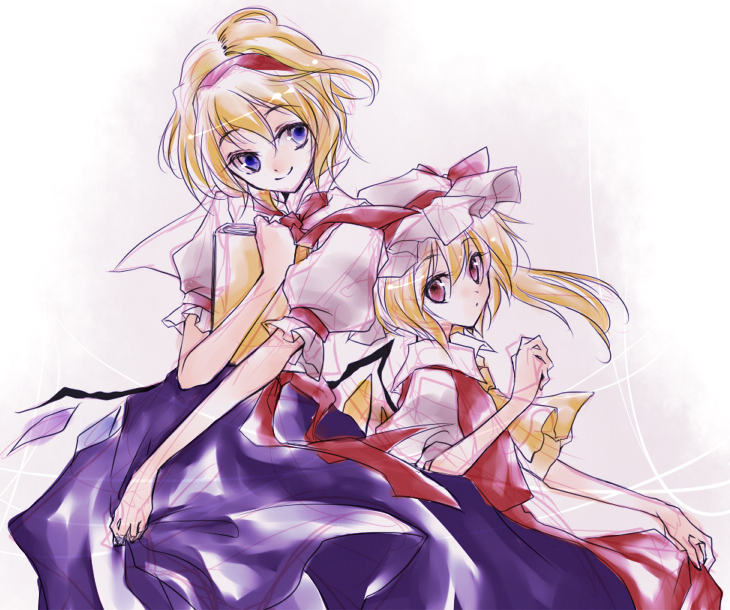 flandre scarlet and alice margatroid (touhou) drawn by honokan