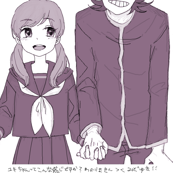 midousuji akira and yuki-chan (yowamushi pedal) drawn by sayodon