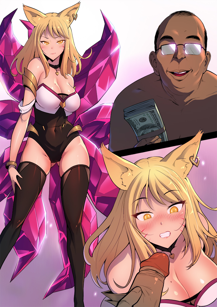 ahri and k/da ahri (league of legends) drawn by damian
