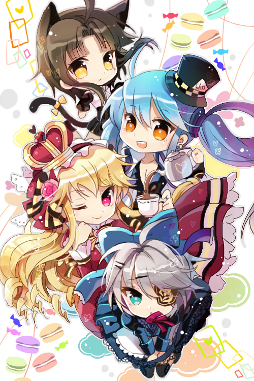 alice, mad hatter, iri flina, sita vilosa, cinia pacifica, and 1 more (sword girls) drawn by renian