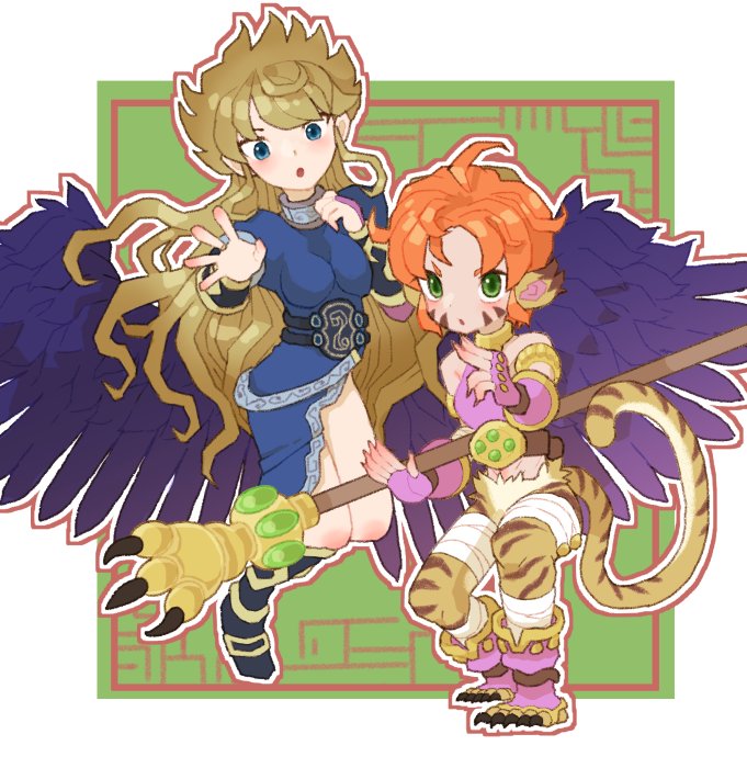 katt and nina (breath of fire and 1 more) drawn by sicky_(pit-bull)