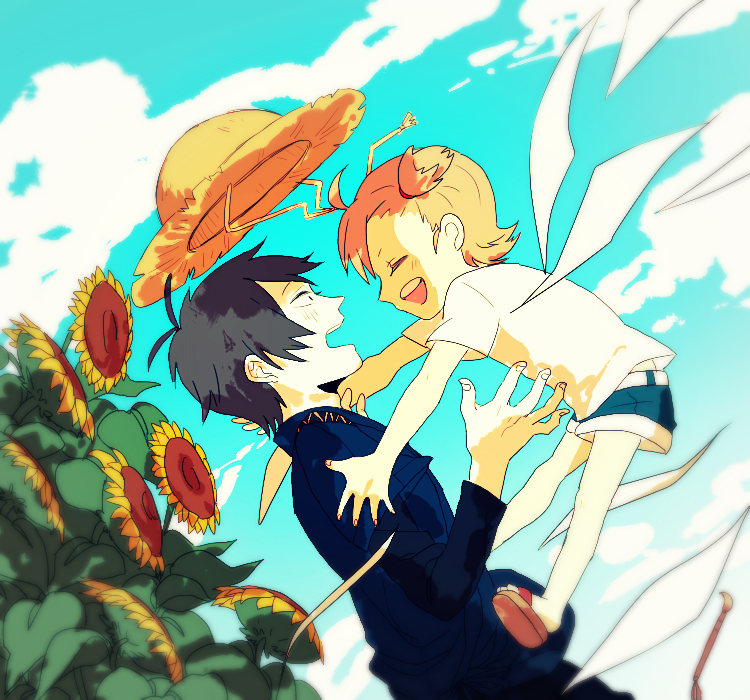 kotoishi naru and handa seishuu (barakamon) drawn by daisakura_kiku