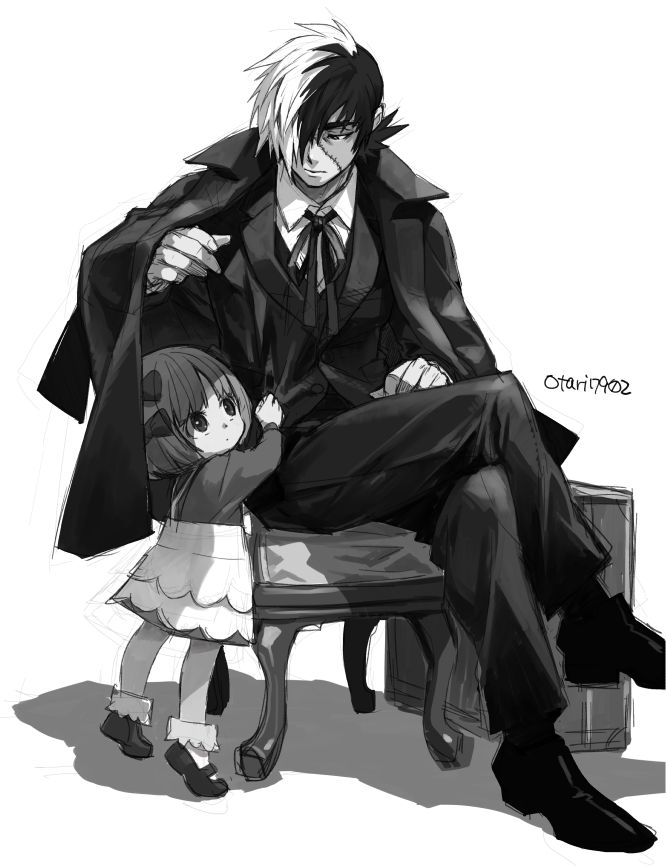 black jack and pinoko (black jack) drawn by indesign