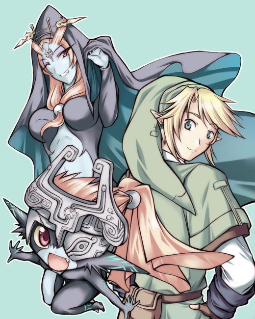link and midna (the legend of zelda and 1 more) drawn by microspace