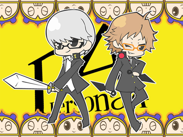 narukami yu, hanamura yousuke, and kuma (persona and 1 more) drawn by kisaki_(kk28)