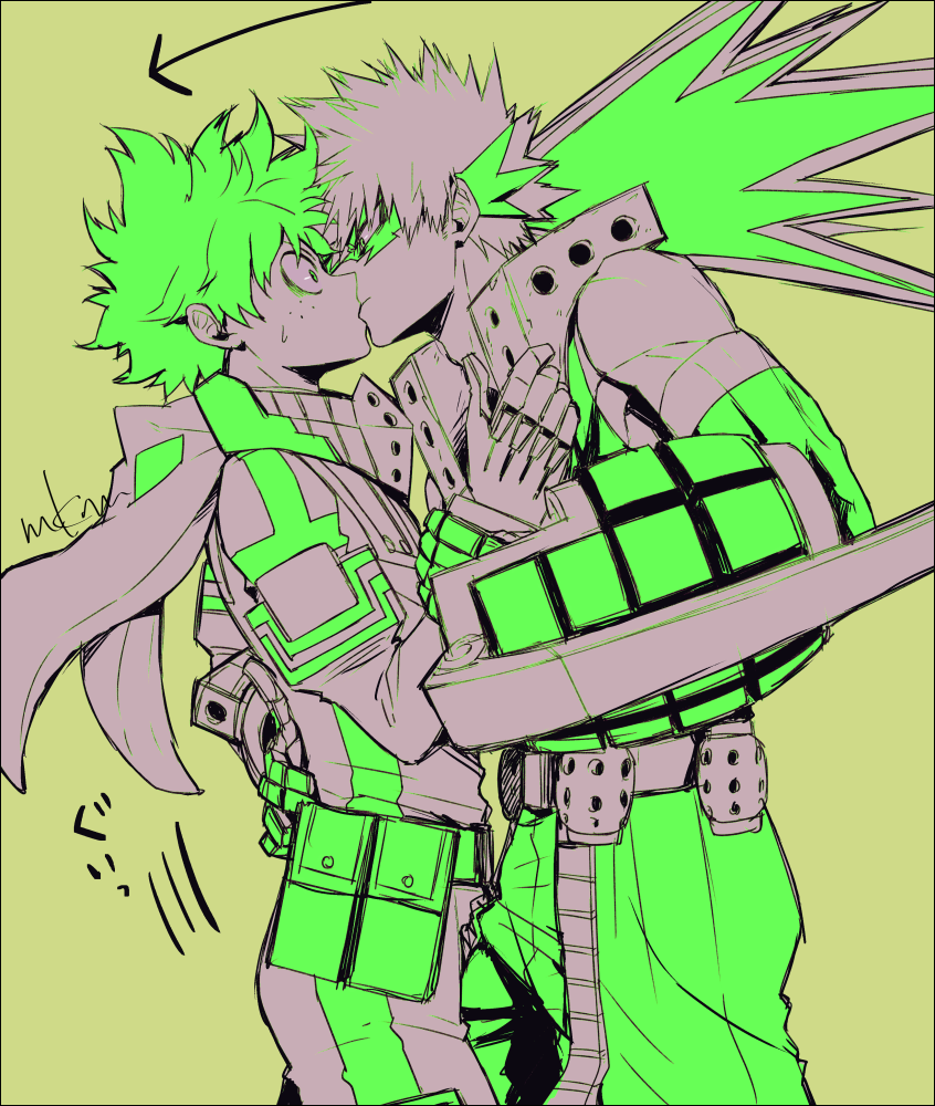 midoriya izuku and bakugou katsuki (boku no hero academia) drawn by mkm_(mkm_storage)