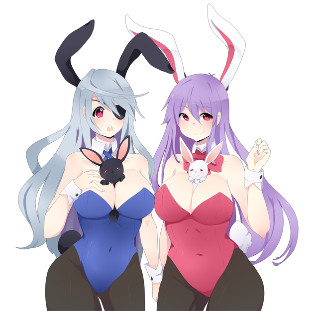 reisen udongein inaba and laura bodewig (touhou and 1 more) drawn by nashi_(4chan)