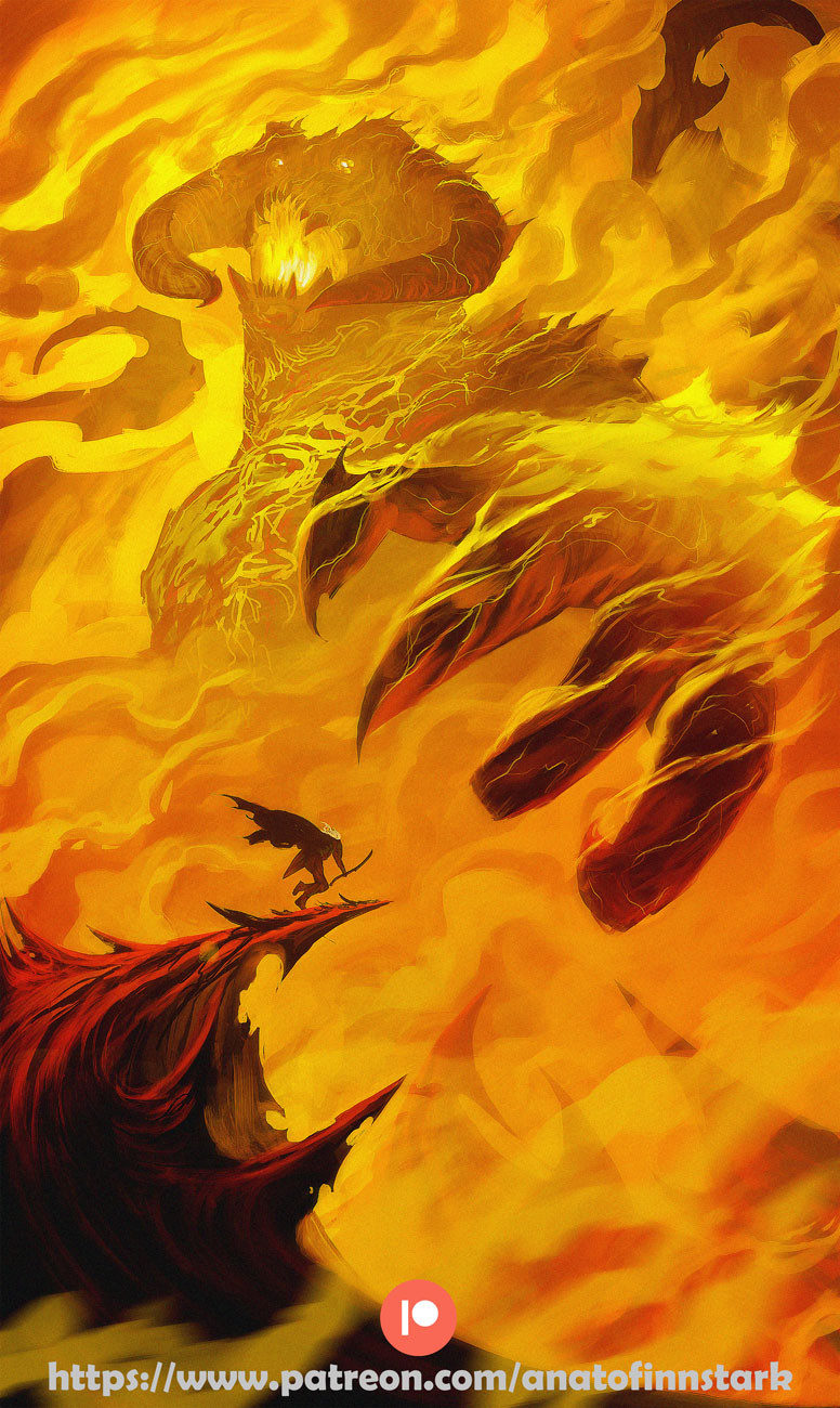 balrog, gothmog, and ecthelion (tolkien's legendarium) drawn by anato_finnstark
