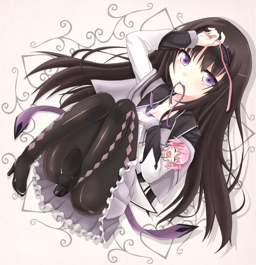 akemi homura and kaname madoka (mahou shoujo madoka magica) drawn by rateratte