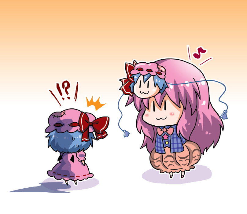 remilia scarlet and hata no kokoro (touhou) drawn by noai_nioshi