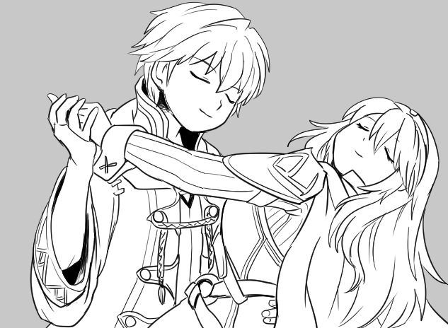 lucina and male robin (fire emblem and 2 more) drawn by sayoyonsayoyo