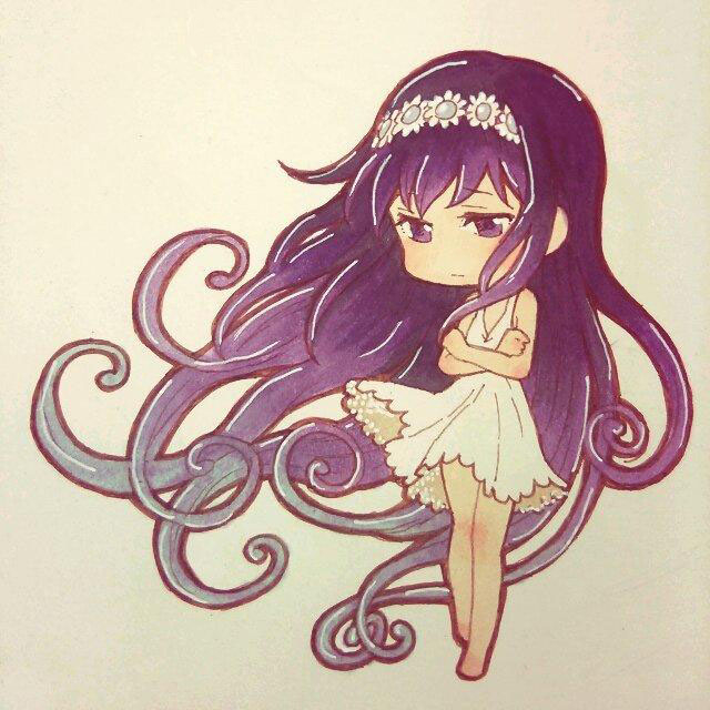 akemi homura (mahou shoujo madoka magica and 1 more) drawn by aebj