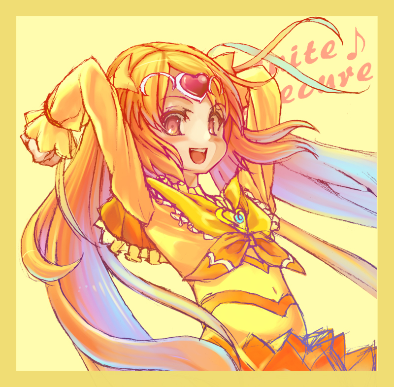 shirabe ako and cure muse (precure and 1 more) drawn by potepote