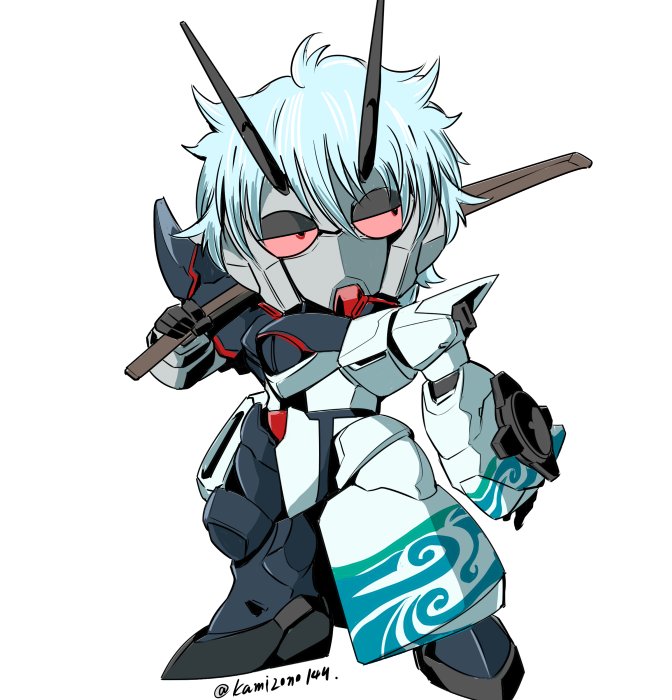 sakata gintoki (gundam and 2 more) drawn by kamizono_(spookyhouse)