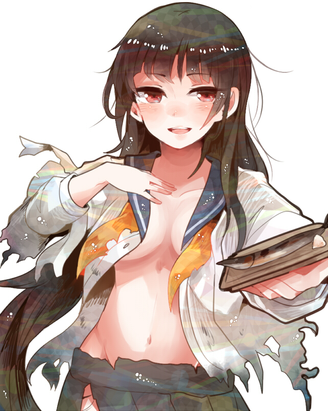 isokaze (kantai collection) drawn by itomugi-kun