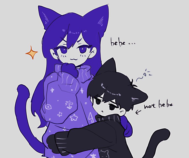 omori, mari, and mewo (omori) drawn by shionty