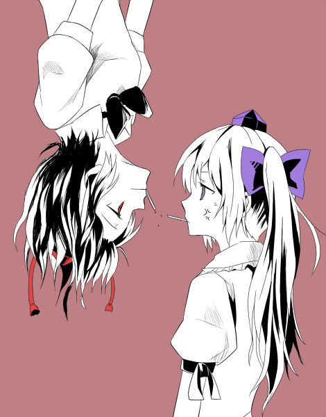 shameimaru aya and himekaidou hatate (touhou) drawn by michimaru_(michi)