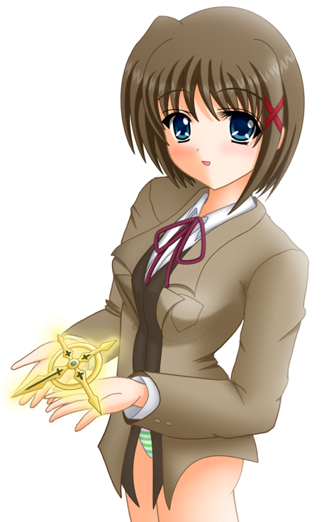 yagami hayate and schwertkreuz (lyrical nanoha and 1 more) drawn by yamaguchi_ugou