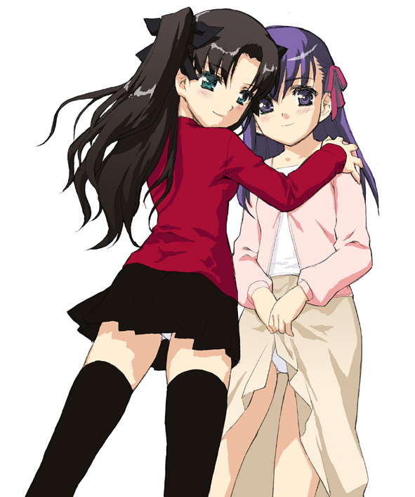 tohsaka rin and matou sakura (fate and 1 more) drawn by menkuria