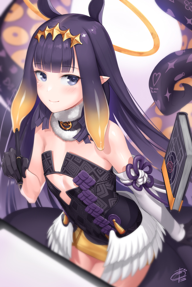 ninomae ina'nis and ao-chan (hololive and 1 more) drawn by okitakung