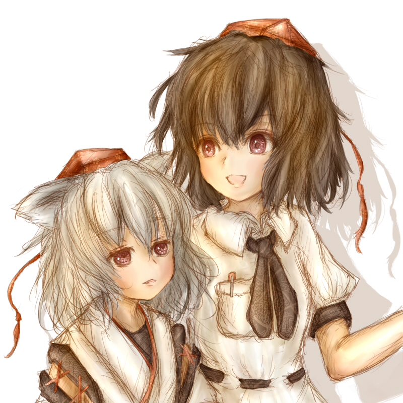 shameimaru aya and inubashiri momiji (touhou) drawn by amano_jack