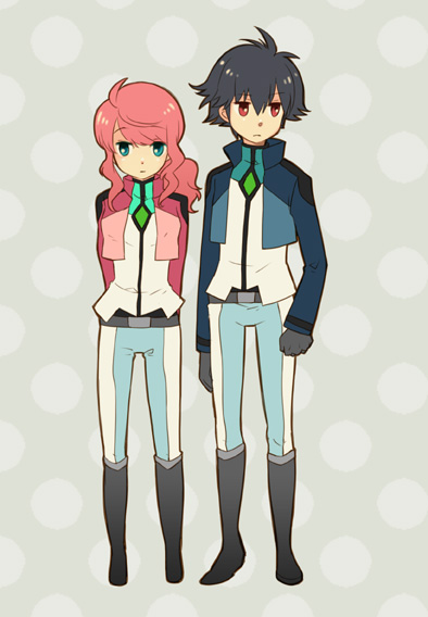 setsuna f. seiei and feldt grace (gundam and 1 more) drawn by takeshiko