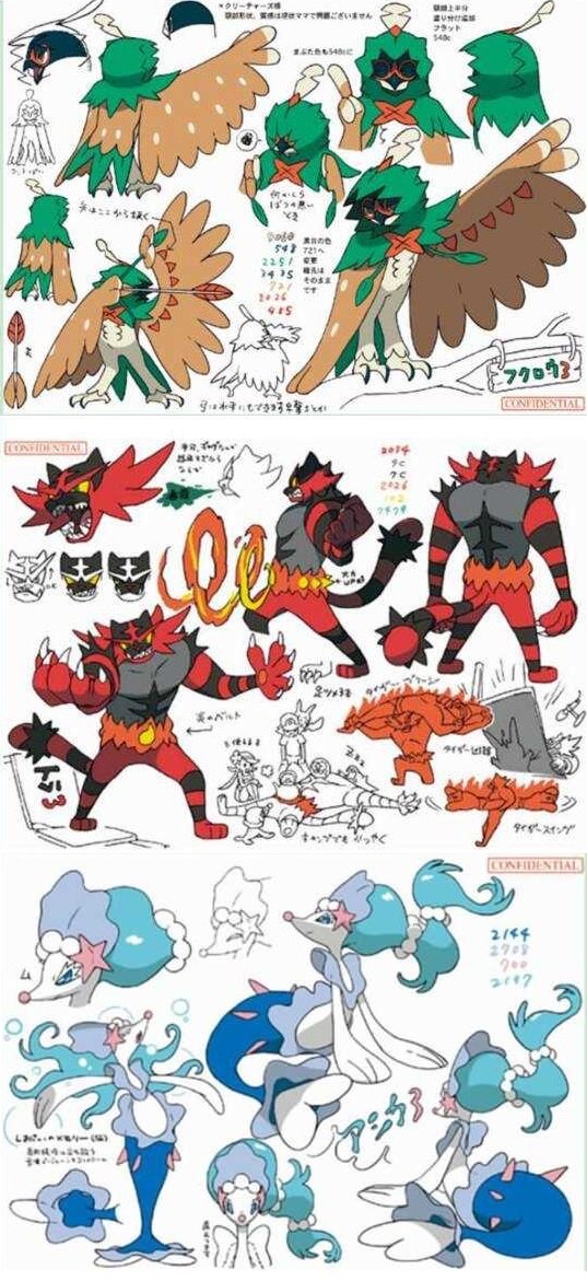 pikachu, ash ketchum, rowlet, mallow, popplio, and 4 more (pokemon and 1 more)