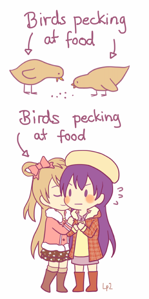 sonoda umi and minami kotori (love live! and 1 more) drawn by lp2_(lpzwei)