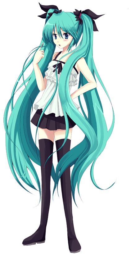hatsune miku (vocaloid and 1 more) drawn by chocho_(homelessfox)