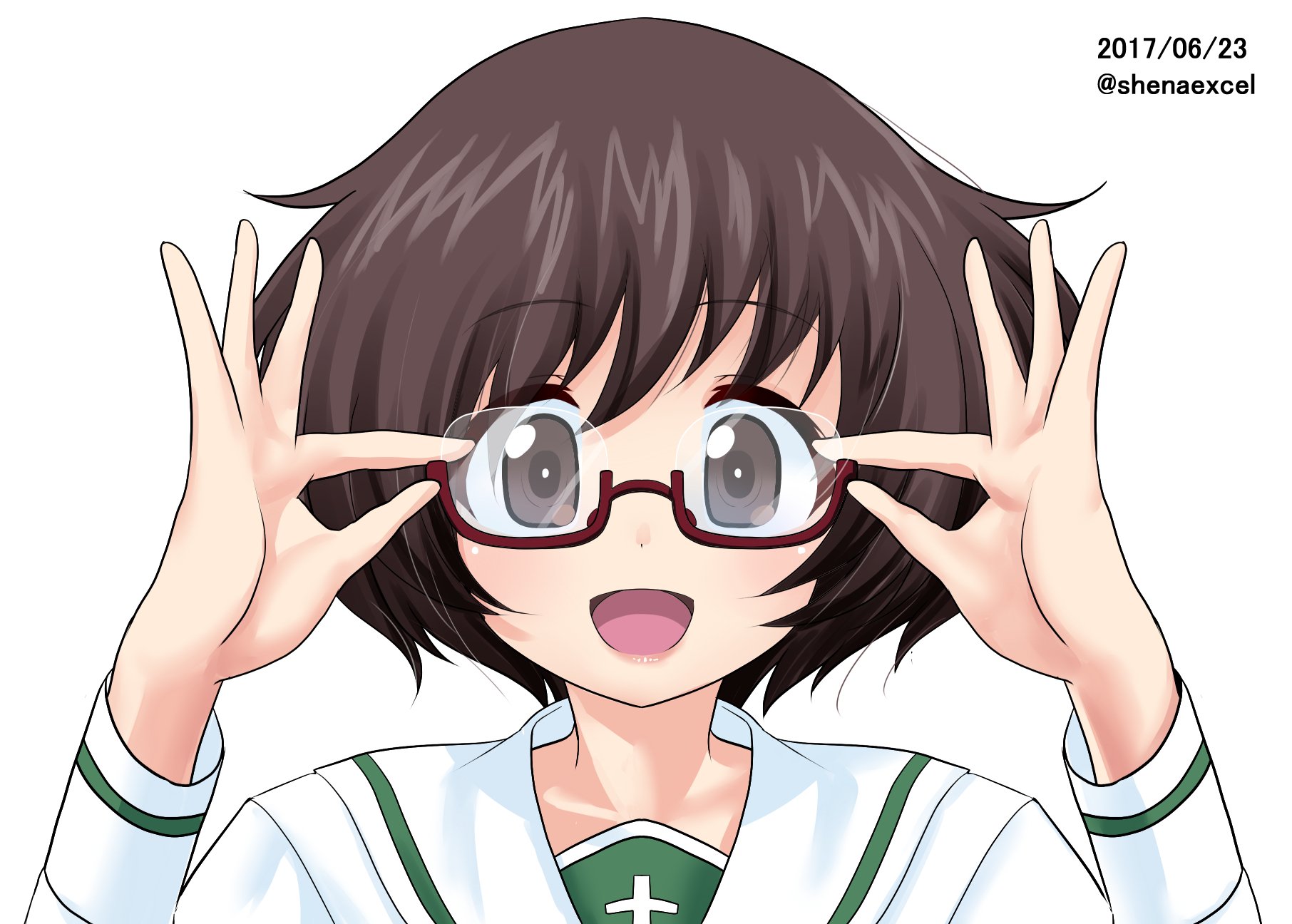 Akiyama Yukari Girls Und Panzer Drawn By Shiina Excel Danbooru