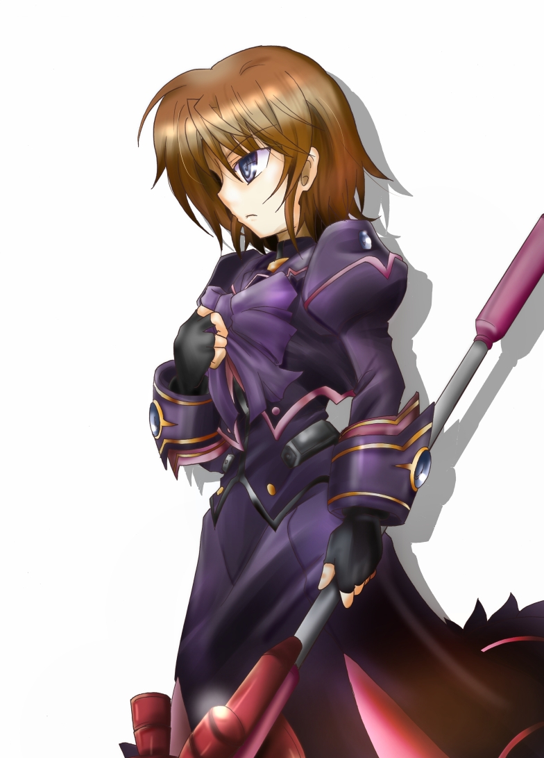 stern the destructor and luciferion (lyrical nanoha and 3 more) drawn by suga_leon
