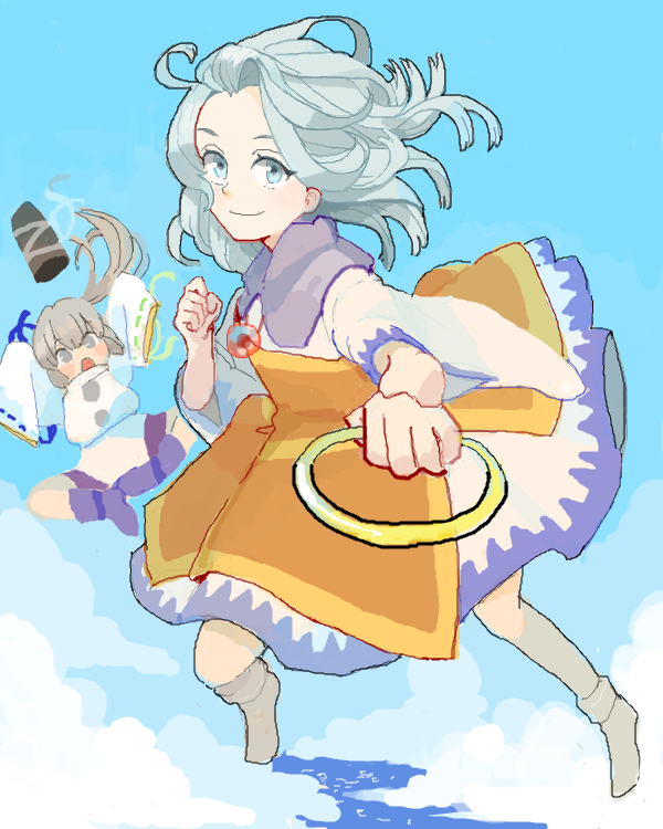 mononobe no futo and kumoi ichirin (touhou) drawn by hikaru-814