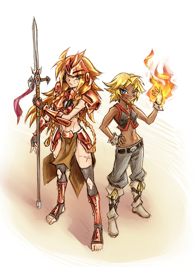phenice walholl and tild framith (les chevaucheurs and 1 more) drawn by maxa'