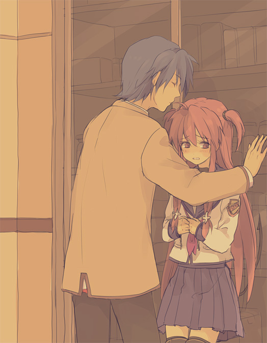yui and hinata hideki (angel beats!) drawn by yaruse