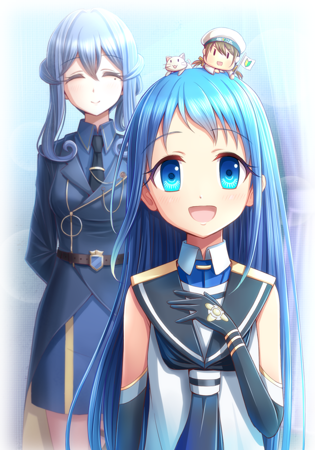samidare, gotland, error musume, batsubyou, and gotland kai (kantai collection) drawn by akisame_rizu
