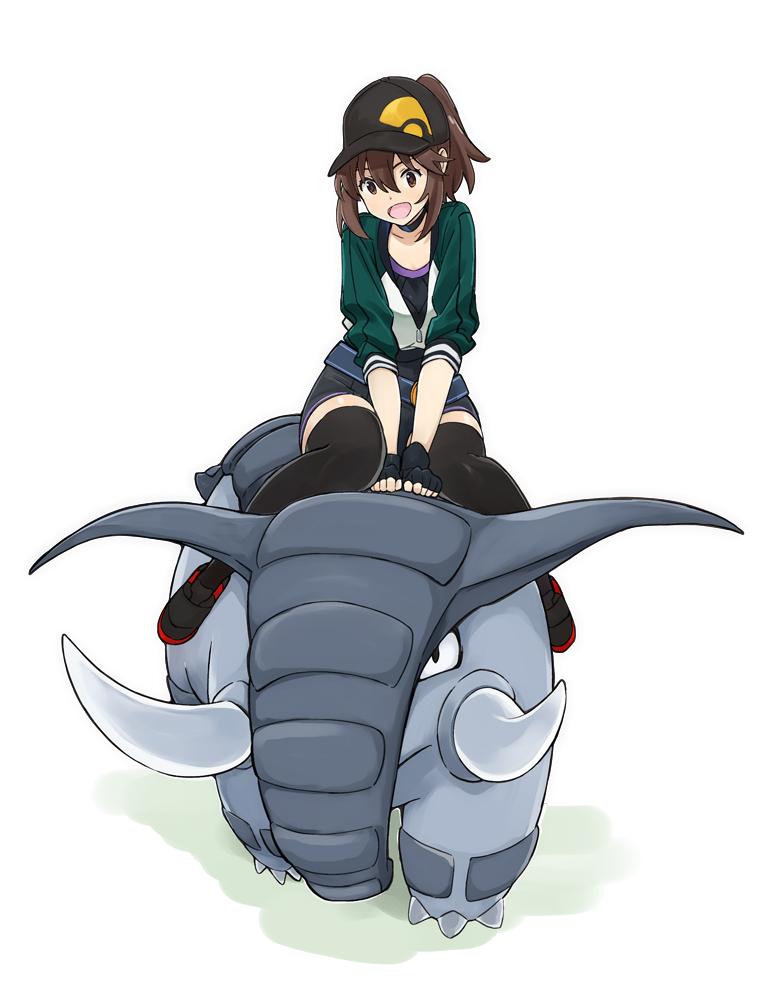 female protagonist and donphan (pokemon and 1 more) drawn by yamaguchi_satoshi