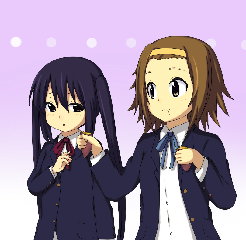nakano azusa and tainaka ritsu (k-on!) drawn by kuena