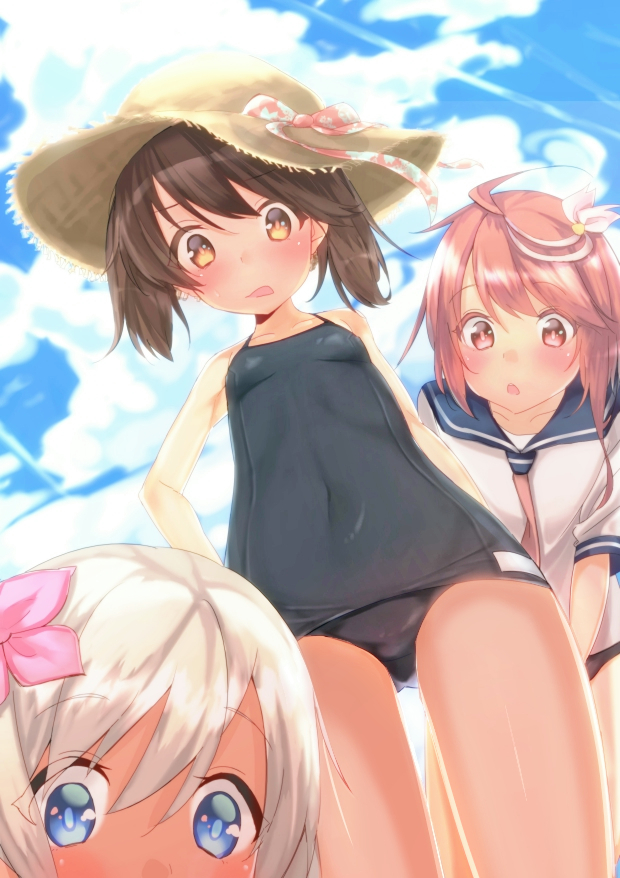 ryuujou, ro-500, and i-58 (kantai collection) drawn by souta_(chocolate_96)