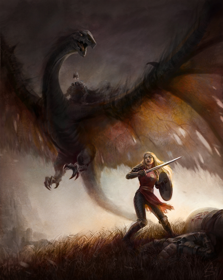 nazgul, fellbeast, witch king of angmar, eowyn, and theoden (tolkien's legendarium and 1 more) drawn by depingo