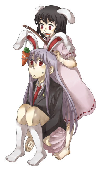 reisen udongein inaba and inaba tewi (touhou) drawn by noronoro