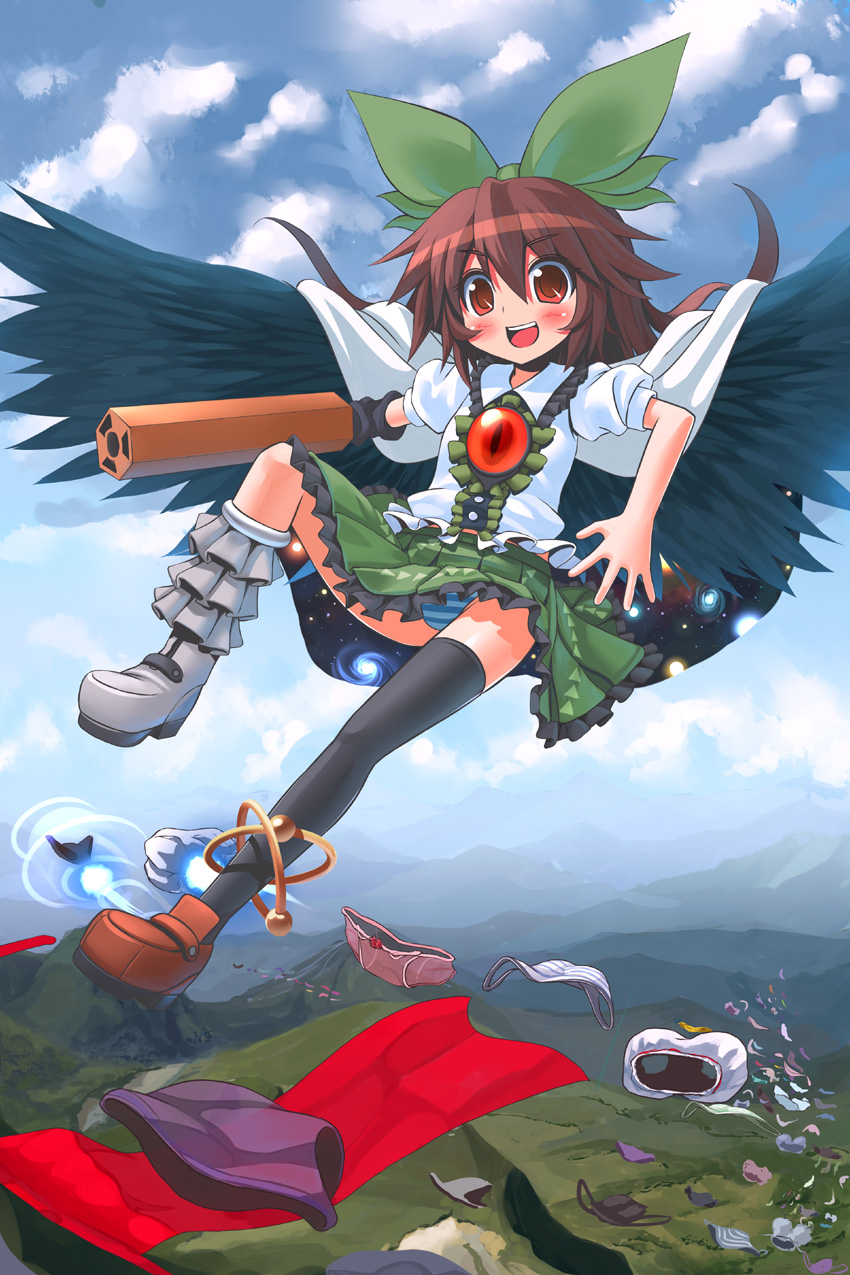 reiuji utsuho (touhou and 1 more) drawn by patricia_(stylish_marunage)