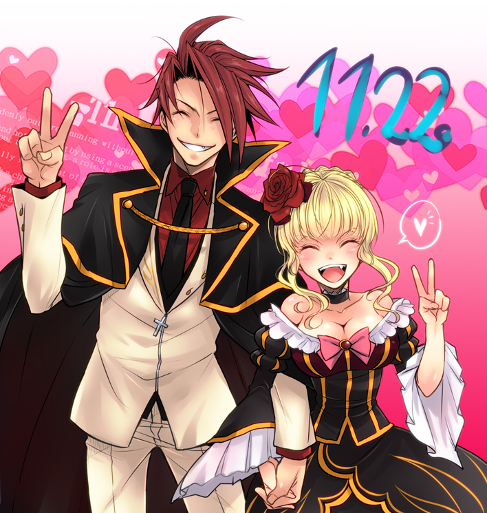 beatrice and ushiromiya battler (umineko no naku koro ni) drawn by sousui_hani