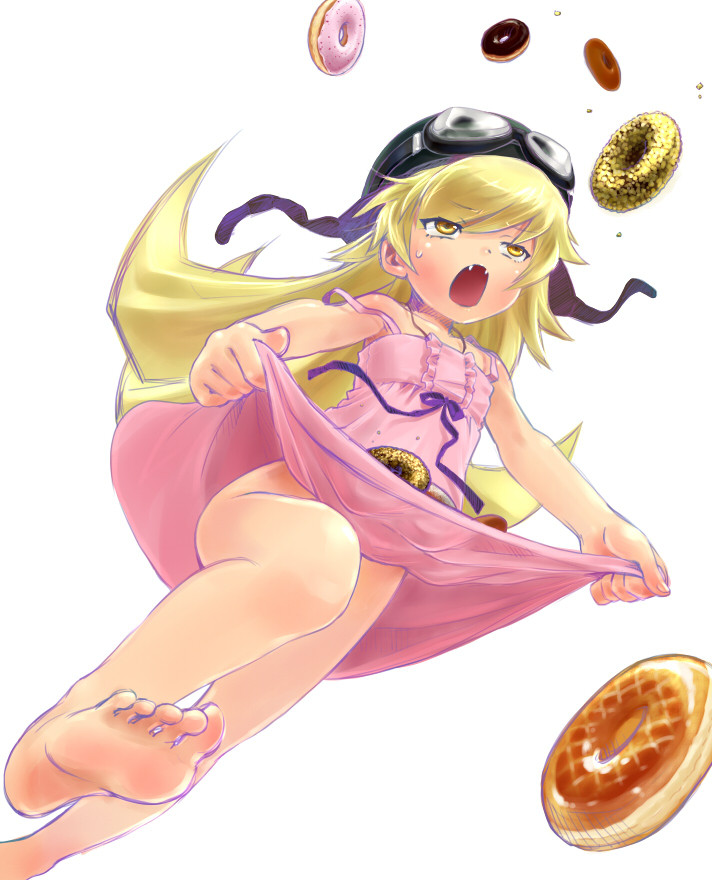 oshino shinobu (monogatari and 1 more) drawn by akutagawa_manbou