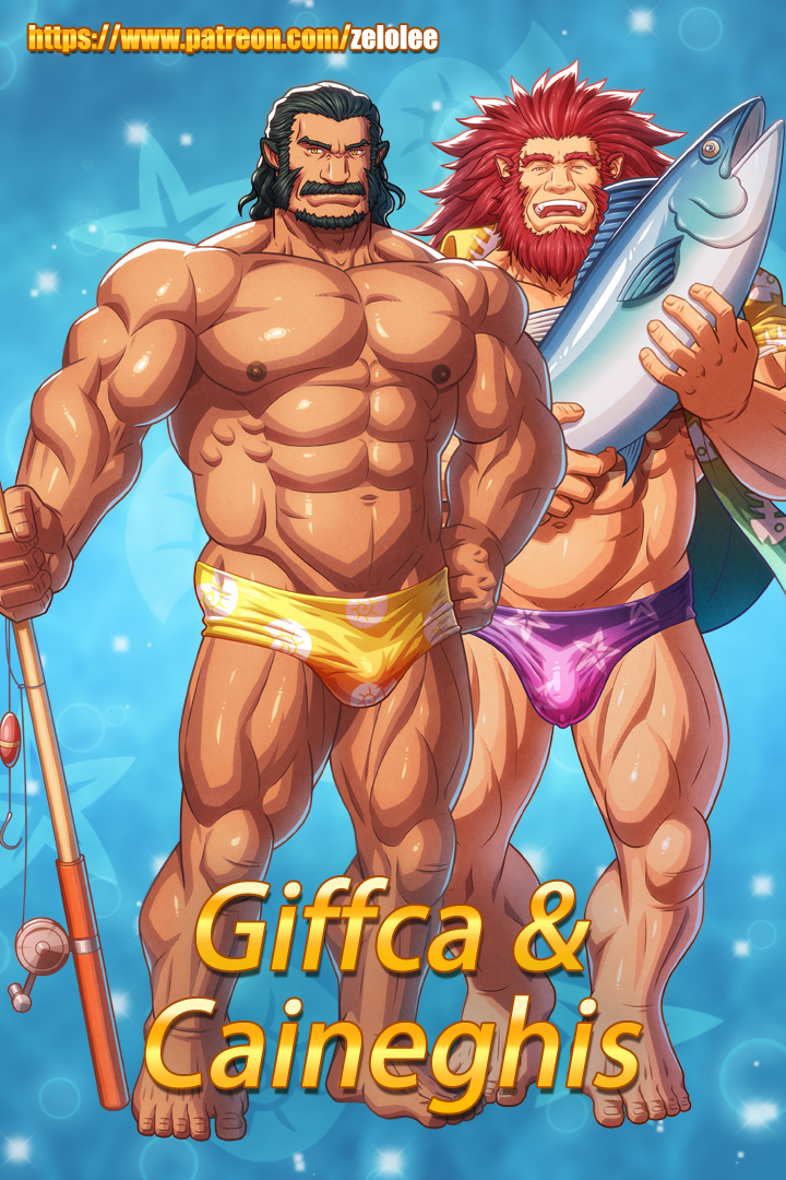 caineghis and giffca (fire emblem and 2 more) drawn by zelo-lee