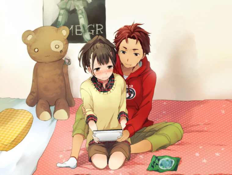 senomiya akiho and yashio kaito (robotics;notes) drawn by takana_(nanao)