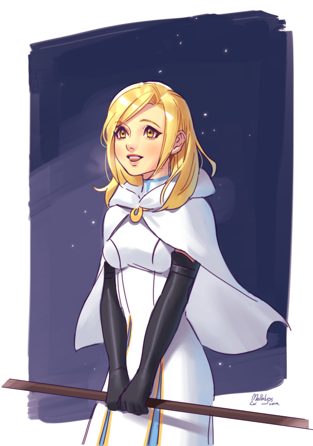 ophilia clement (octopath traveler and 1 more) drawn by mella